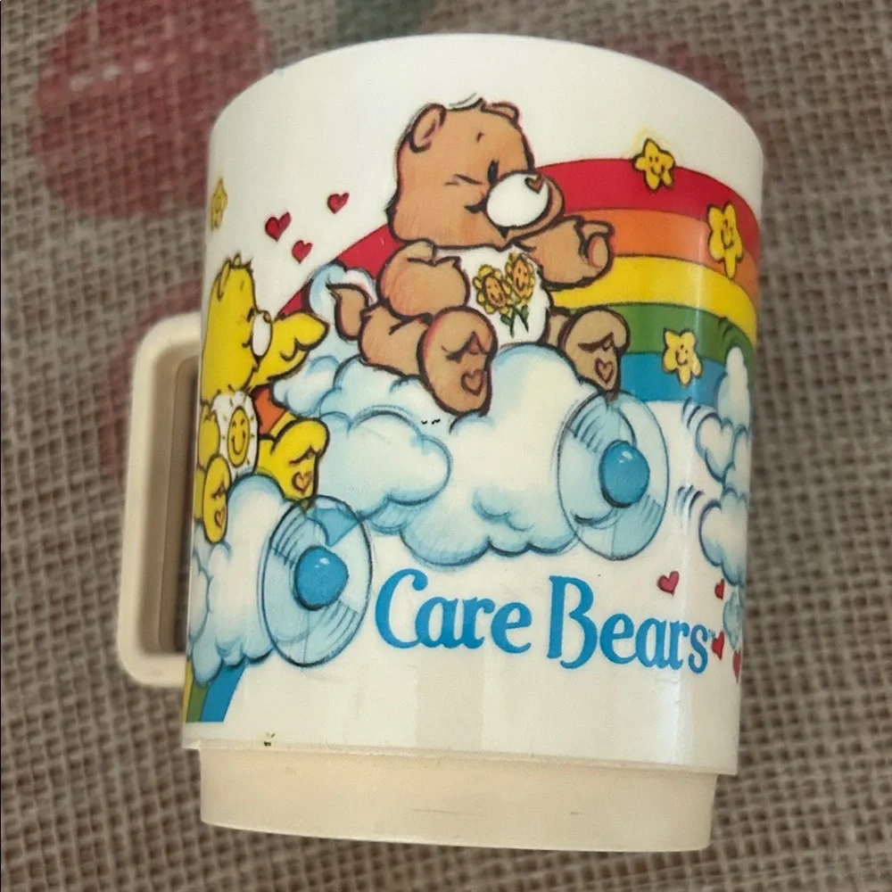 Vintage 1980s Care Bears Plastic Coffee,Tea Mug Cup By Deka